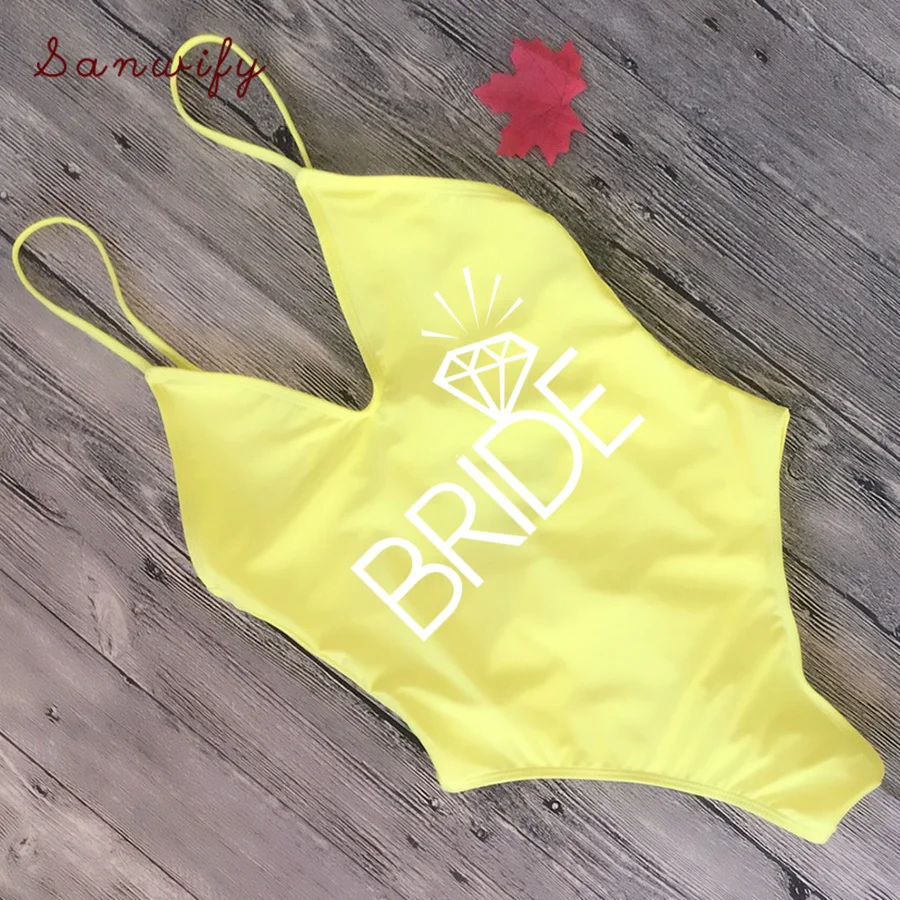 Стринги с мягкой подкладкой сексуальный сплошной купальник для невесты и женщин