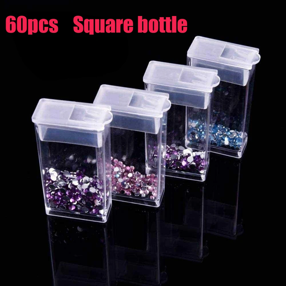 

60Bottles Full Square DIY DIamond Painting Box Container Storage Carry Case Holder Hand Bag Zipper Design Shockproof Durable