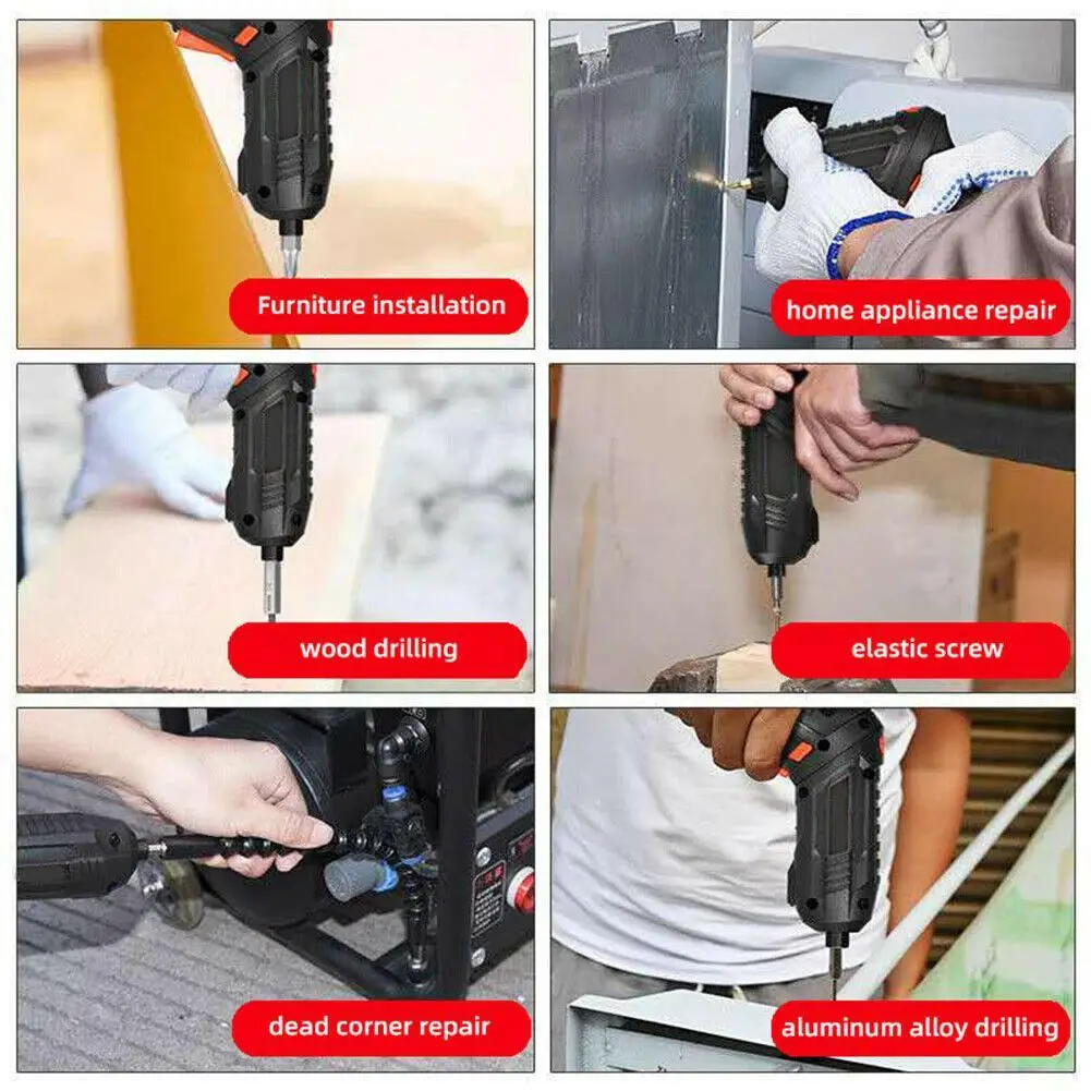 

2/6/25pcs 3.6V Electrical Screwdriver Set Portable Repair Cordless Drill Charging Screwdriver Wireless Set Tools Electric U Z8E3