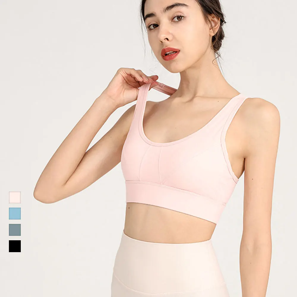 

Cropped Top Sports Bra Blue Gym Bras for Women Push Up 2021 Fitness High Support Women's Harness Ladies Yoga Bra Free Shipping