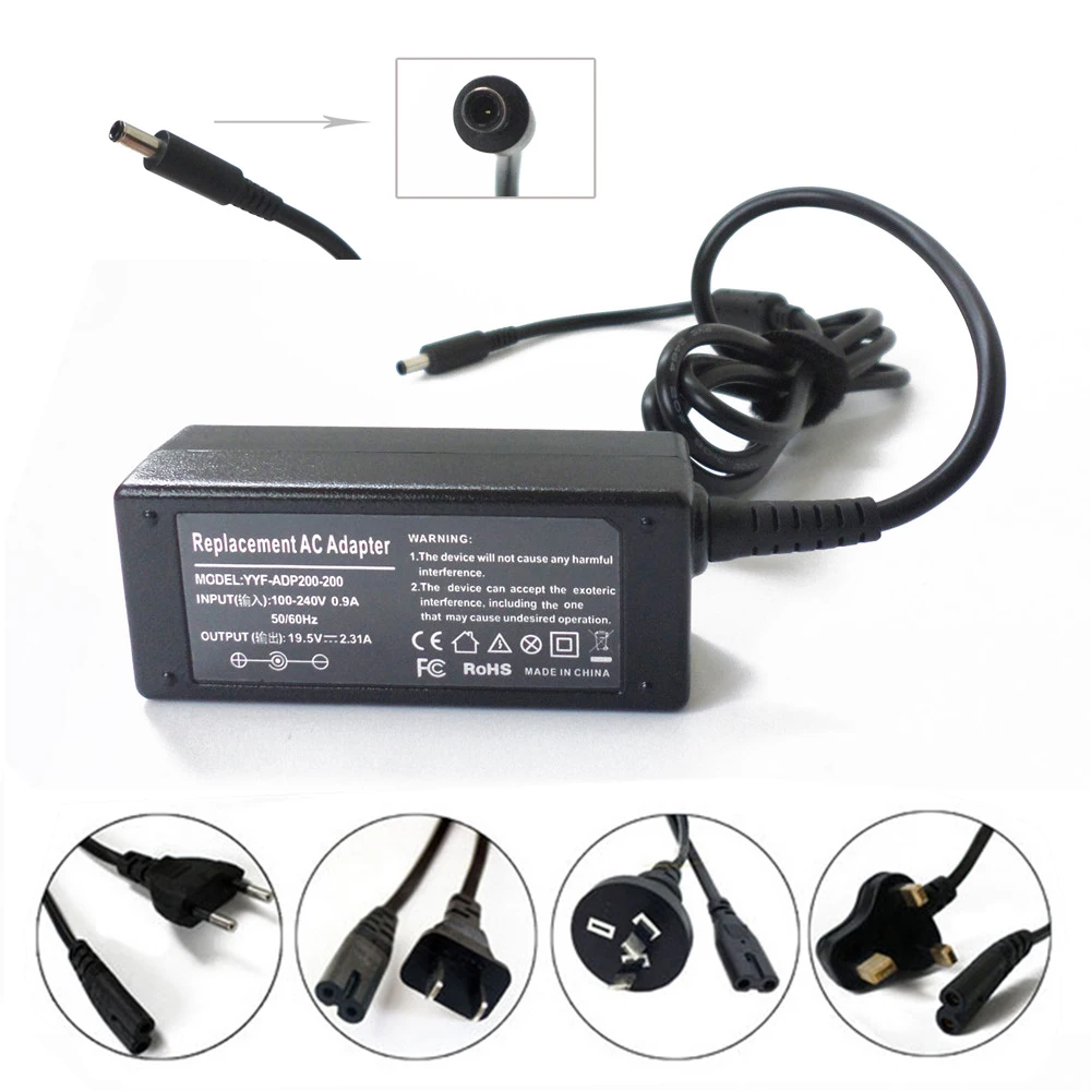 

45W AC Adapter Power Supply Cord Battery Charger For Dell ultrabook PA-1450-01D HA45NM140 XP S13-9001SLV 13D-2701 19.5V 2.31A