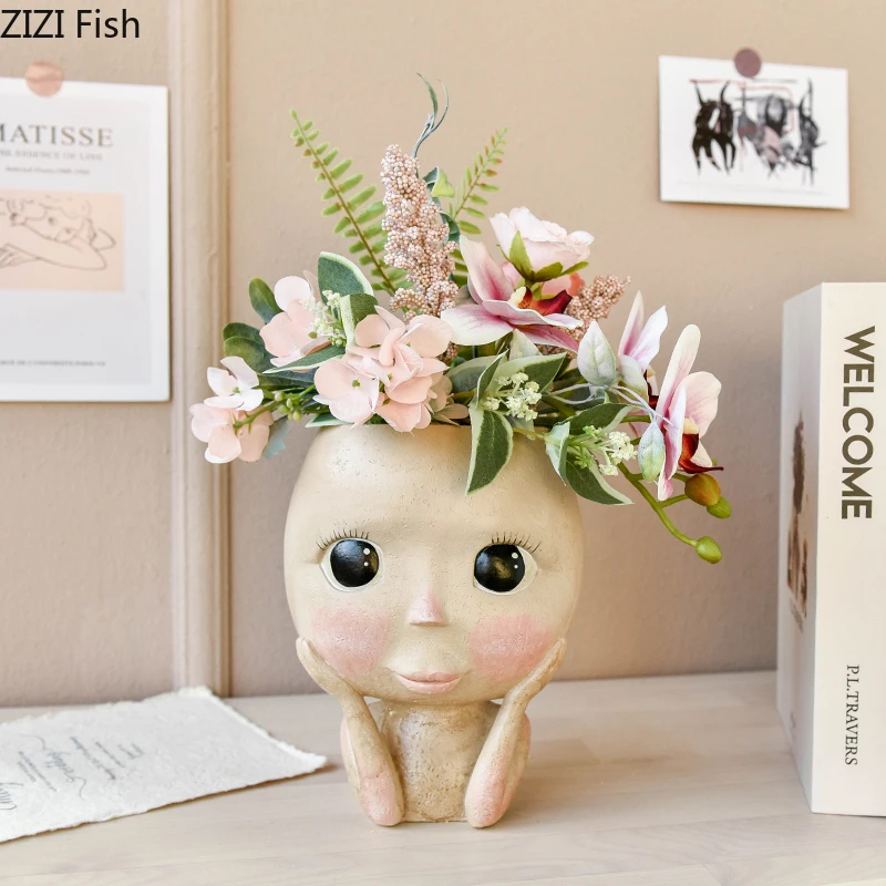 Скандинавская полимерная скульптура вазы цветочный горшок Цветочная композиция