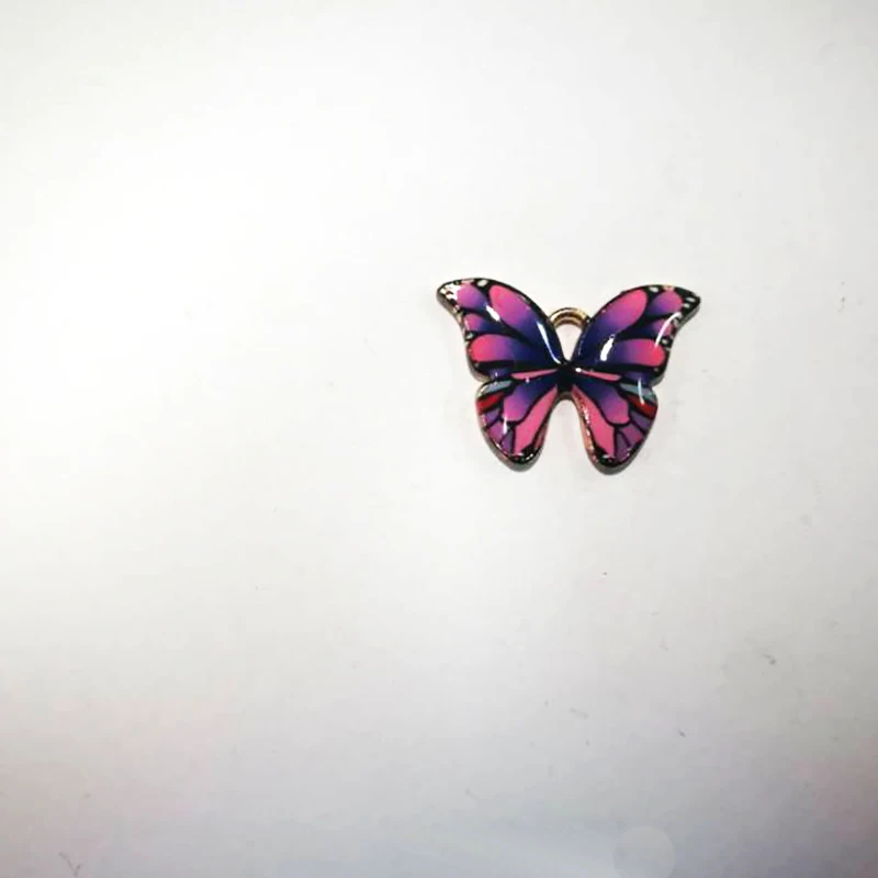 10 шт. подвески бабочки красочная эмалированная бабочка Очаровательная фурнитура