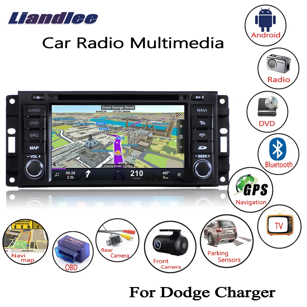 Liandlee для Dodge Charger 2008 ~ 2010 Android 8 1 автомобильный Радио CD DVD плеер GPS Navi навигация карты