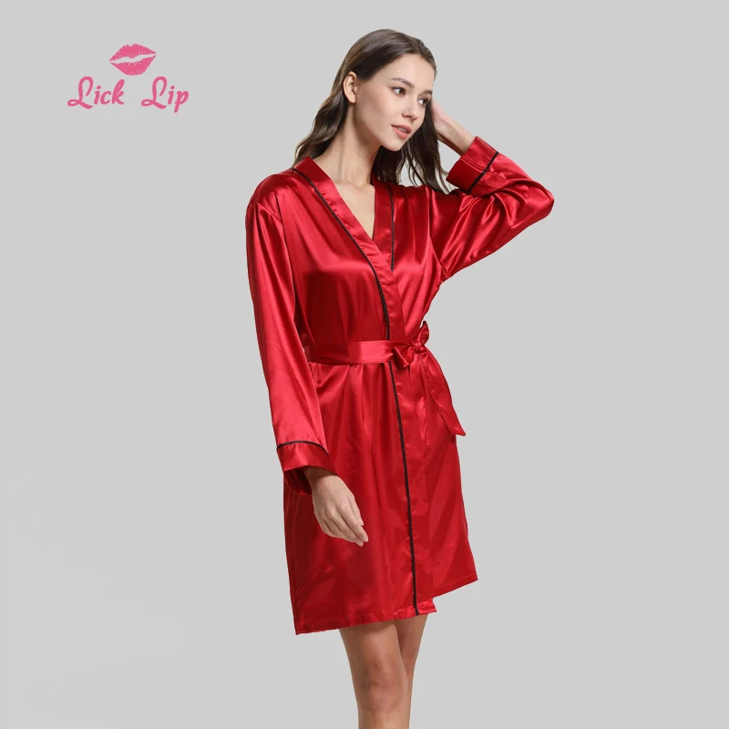 Пижамный комплект женский Шелковый на тонких бретельках с бантом батальных