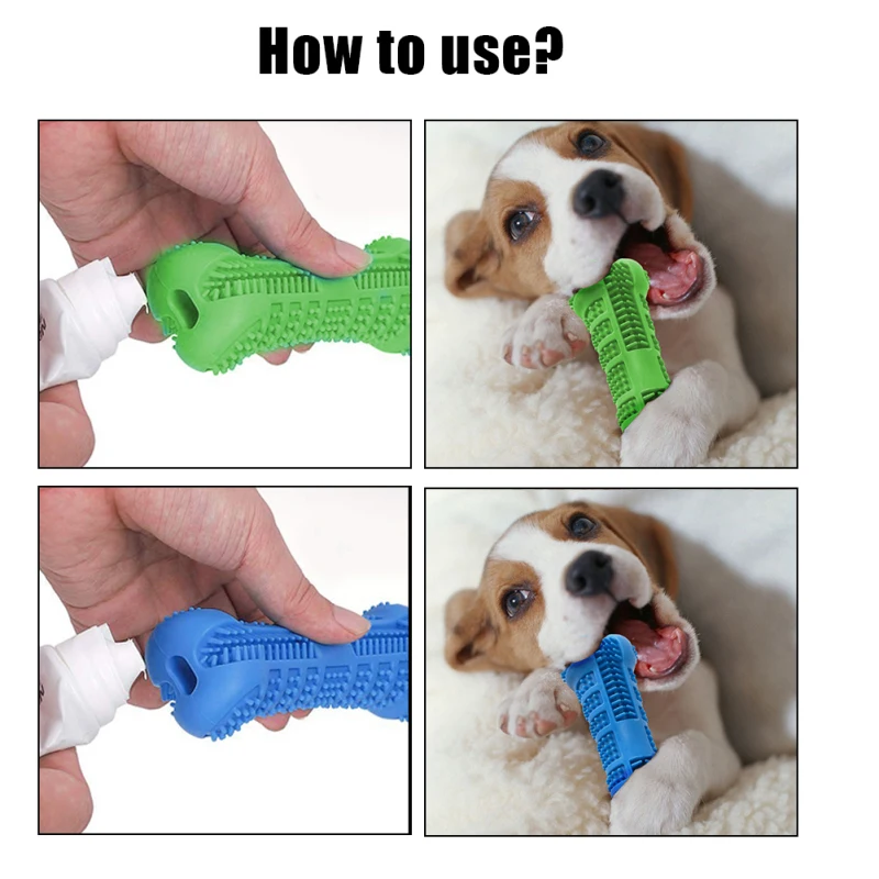 Зубная щетка для собак игрушка жевания собачка кисточка палочка мягкая