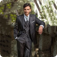 italian men suits for wedding peaked lapel slim fit groom tuxedo terno masculino groomsmen suit blazer 3piece costume homme