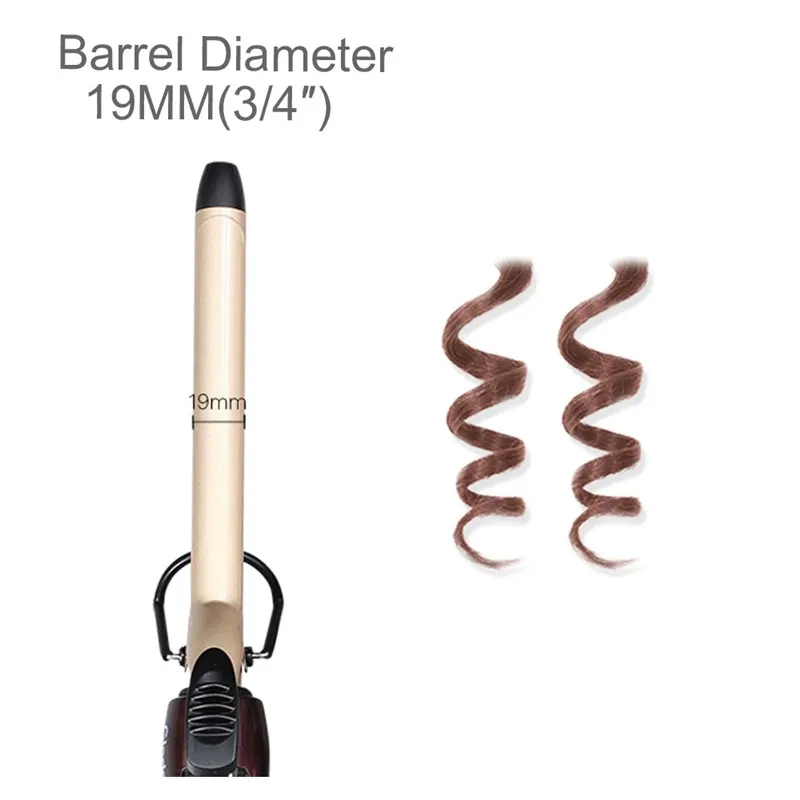 Керамическая плойка для волос стайлер золотистого цвета укладки 19 мм 22 25 28 32