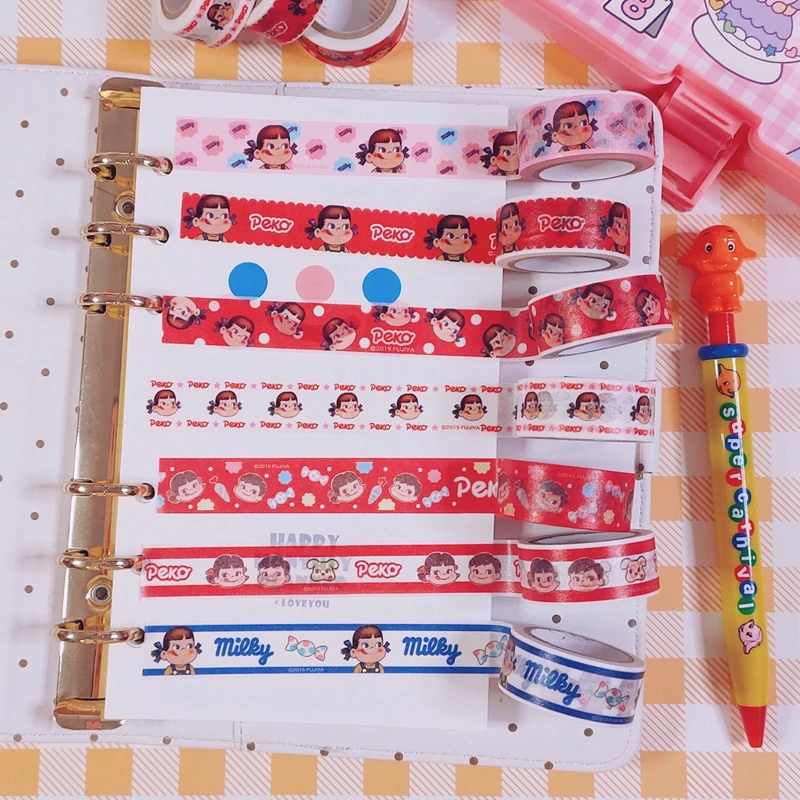 Japanese Ins Cute Milk Girl Washi Tape Hand Account Material Diy Decorative Sticker Sealing Sticker Masking Tape Stationery