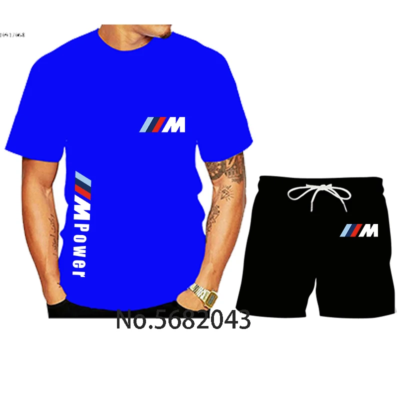 

Summer 2021 cotton T-shirts and shorts Men's brand men's sportswear casual style running shirts and shorts