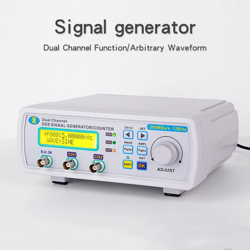 MHS 5200 генератор сигналов измеритель частоты цифровой двухканальный источника