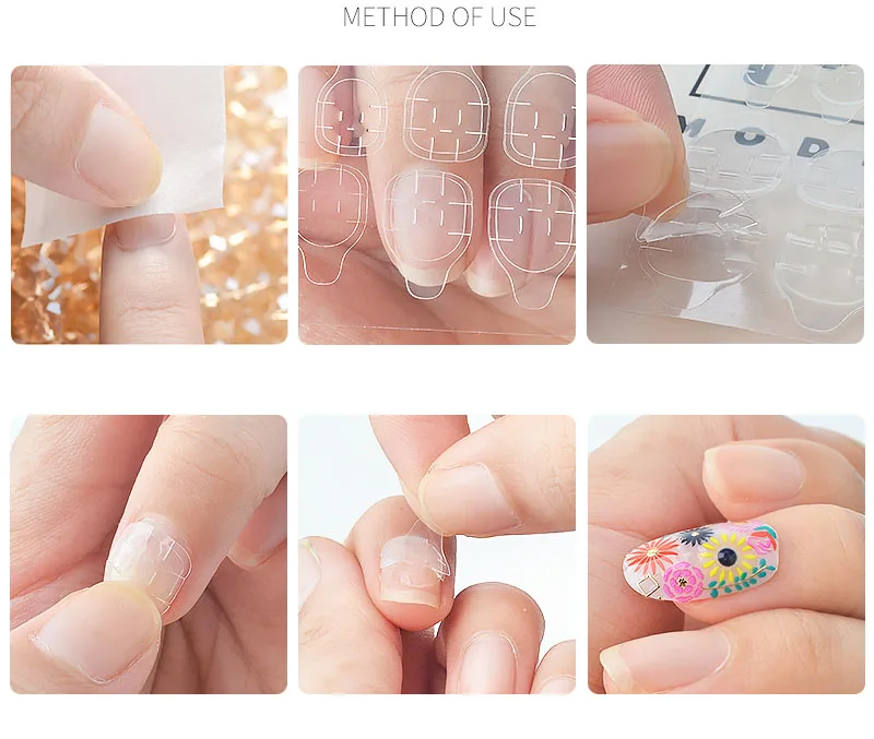 DIY ногти Советы двухсторонние клейкие наклейки прозрачный очень клейкий клей для ногтей советы накладные художественные удлинители инструмент