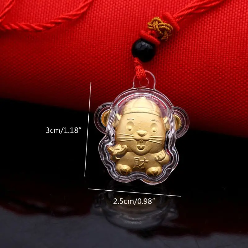 Cute Golden Mouse 2020 New Year Chinese Zodiac Pendant Necklaces Lucky Jewelry | Украшения и аксессуары