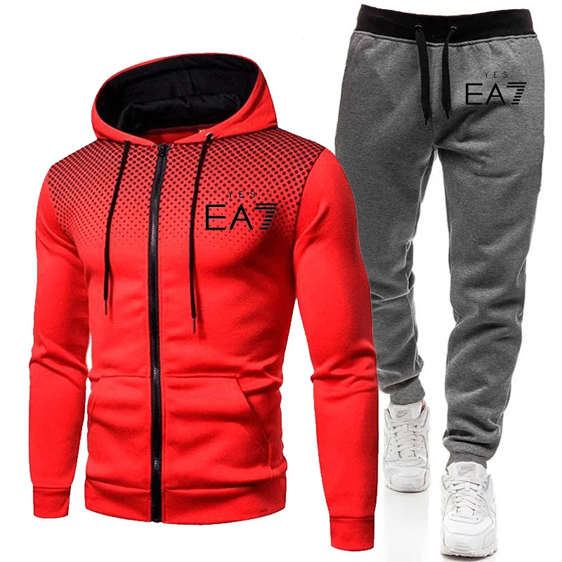 

Men's sportswear cycling fishing suit long-sleeved 2 winter suits + pants track and field sports fitness underwear