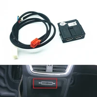 car interior rear double usb adapter charger socket armerst usb wiring harness for tiguan 2 mk2 teramont octavia superb kodiaq