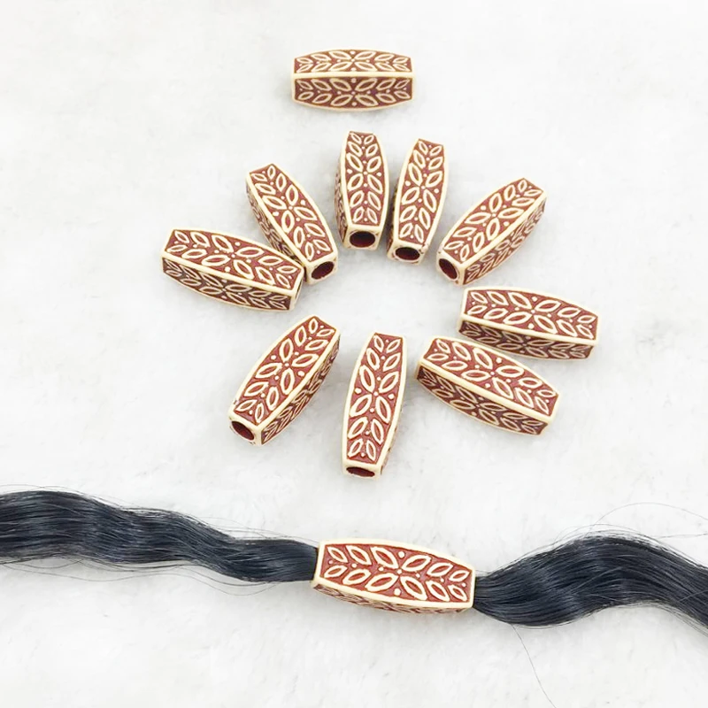 Новинка 10 шт. 15/30 мм Красные Листья Имитация дерева бусы с большими отверстиями