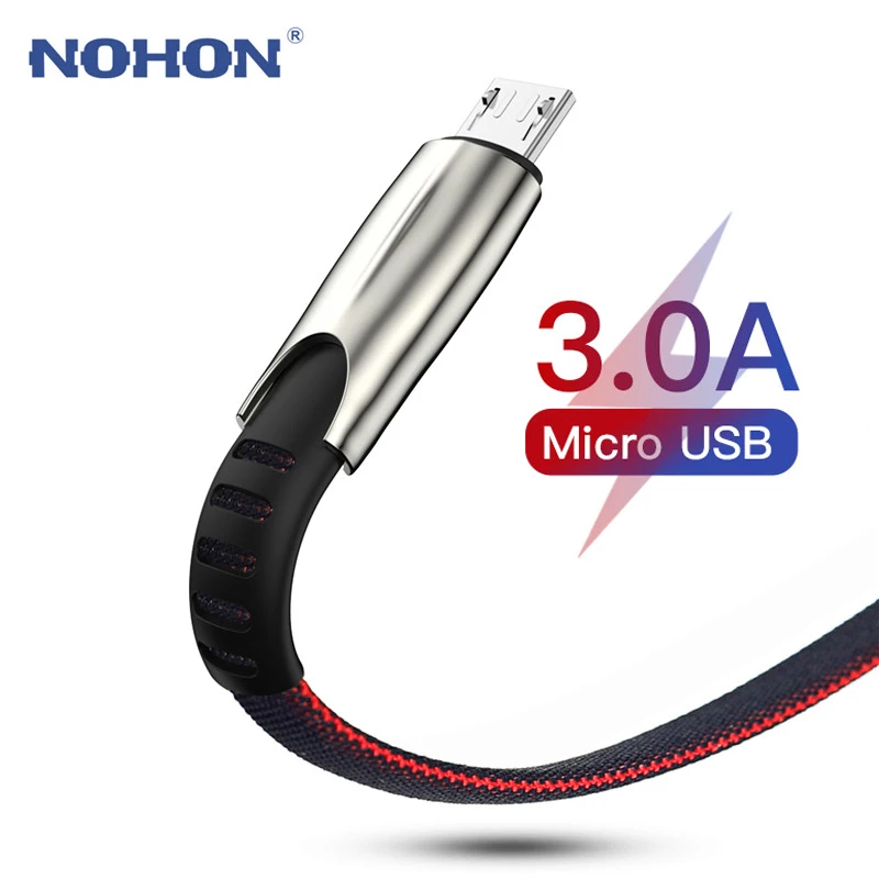 Кабель Micro USB 1 м 2 3 кабель для быстрой зарядки и передачи данных Samsung S7 S6 Huawei Xiaomi Redmi