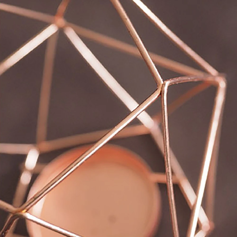 Геометрический Железный подсвечник для свечи романтический реквизит прочный