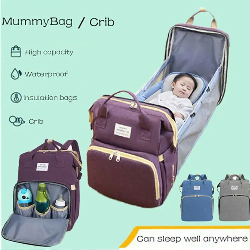

New Diaper Bag Baby Bag Diaper Backpack Rucksack Care Bag With Foldable