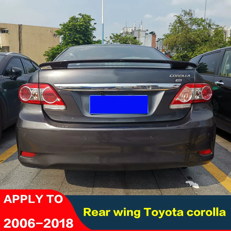 

Универсальный Спойлер на заднее крыло для Toyota Corolla, высококачественный цветной автомобильный спойлер из углеродного волокна ABS, подходит дл...