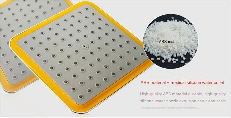 

9 Inch Rotate 360 Degree Bathroom Rainfall Shower Head ABS Chrome Water Saving Shower Extension Arm Hand Held Shower Head Thin