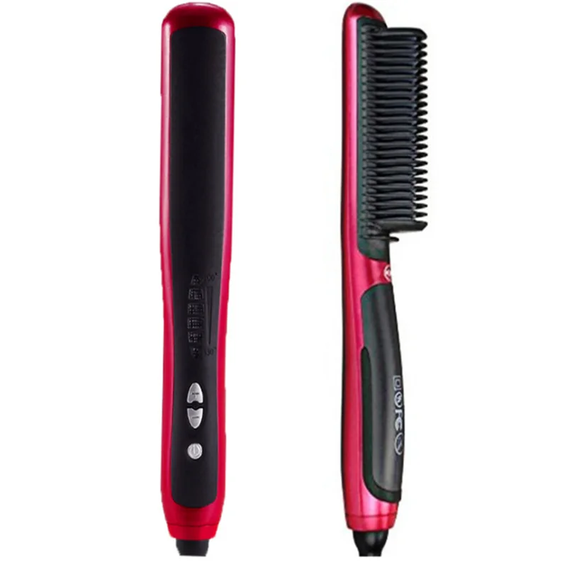 Электрический гребень для бороды мужской быстрый выпрямитель стильная расческа