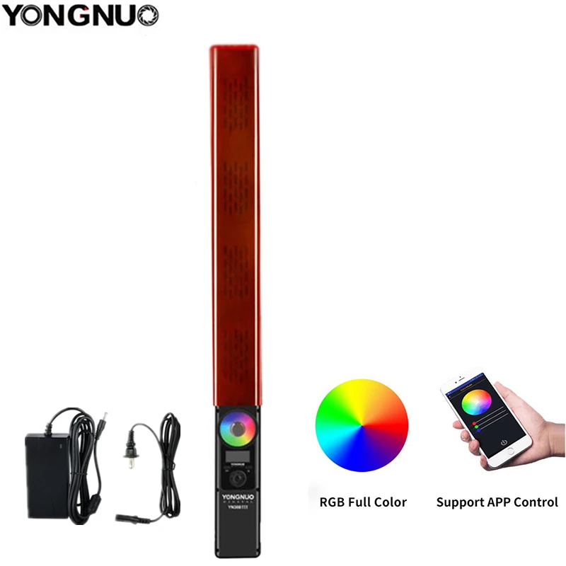 YONGNUO YN360 III YN360III ручной светодиодный свет для видеосъемки с сенсорным регулировкой Bi-colo 3200k до 5500k RGB цветовая температура с пультом дистанционного управления - Цвет: YN360III AC adapter