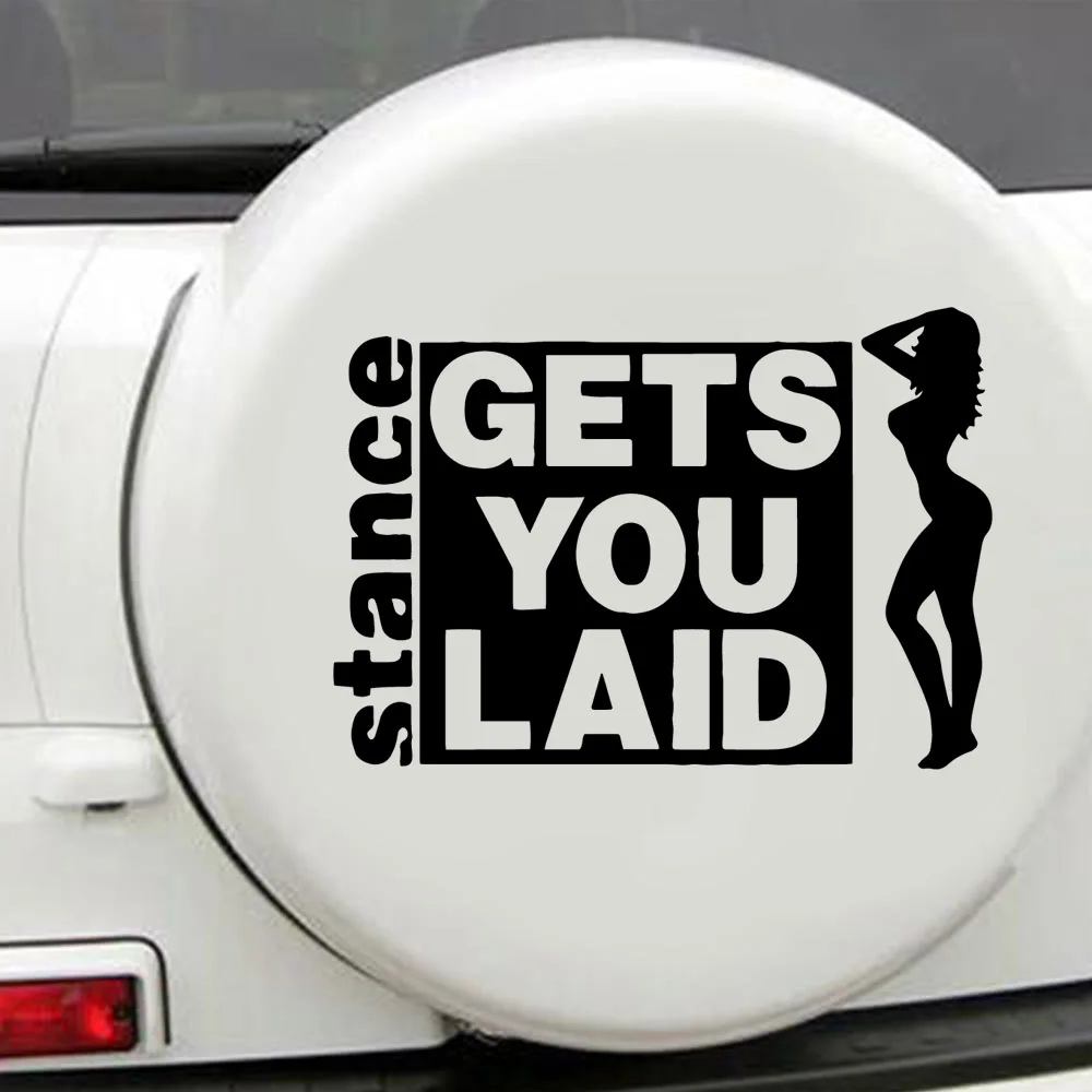 

New Design Laid Stance Quote Auto Sticker Cover Scratches Cartoon Window Decal For Motorcycle Vw Bmw E46 Ford Focus