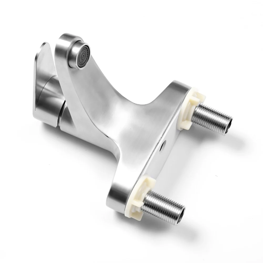 

304 Stainless Steel Single Handle Hot And Cold Water Mixer Brushed Nickel Bathroom Wash Sink Basin Two Way Tap Faucet