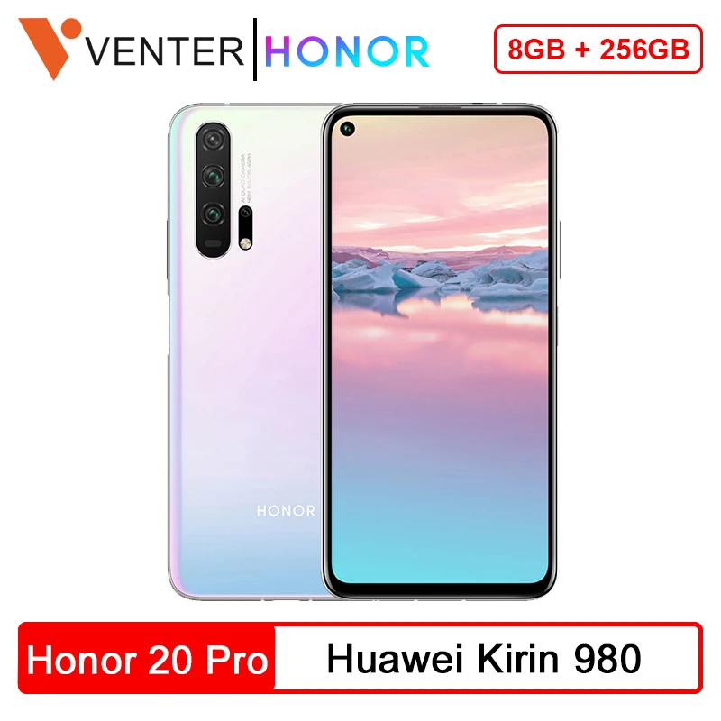 Глобальная версия Honor 20 Pro смартфон 8 Гб 256 ГБ Kirin 980 Восьмиядерный 48 МП четыре