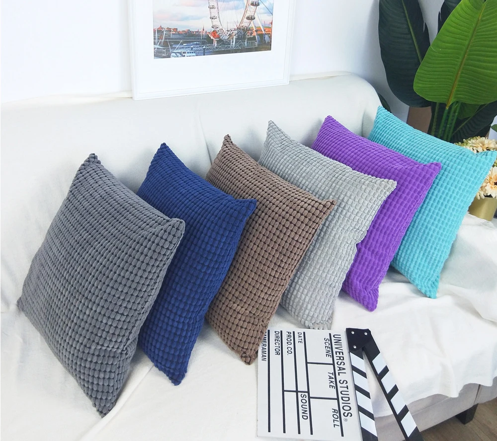 

Новая подушка-кукуруза наборы скандинавских Инс стиль сплошной цвет подушки наборы не содержат ядер для дома диван автомобиль 45*45 см