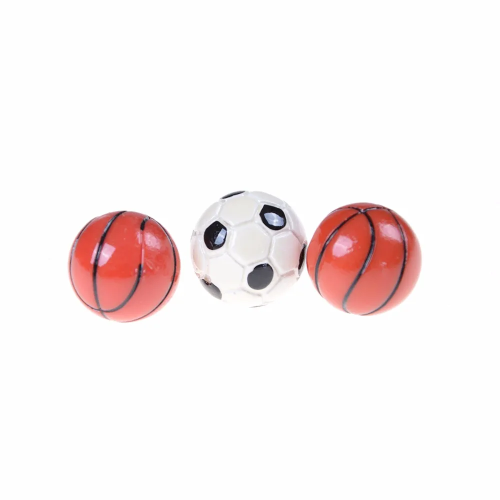 

1:6/1:12 Dollhouse Miniature Sports Balls Soccer Football and Basketball Decor Toys for Dollhouse