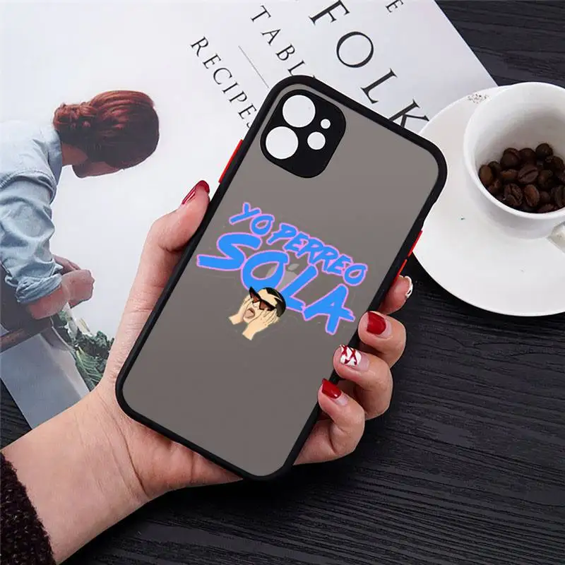 

Yo Perreo Sola Bad Bunny Maluma Phone Case For iPhone 12 11 Mini Pro XR XS Max 7 8 Plus X Matte transparent Back Cover