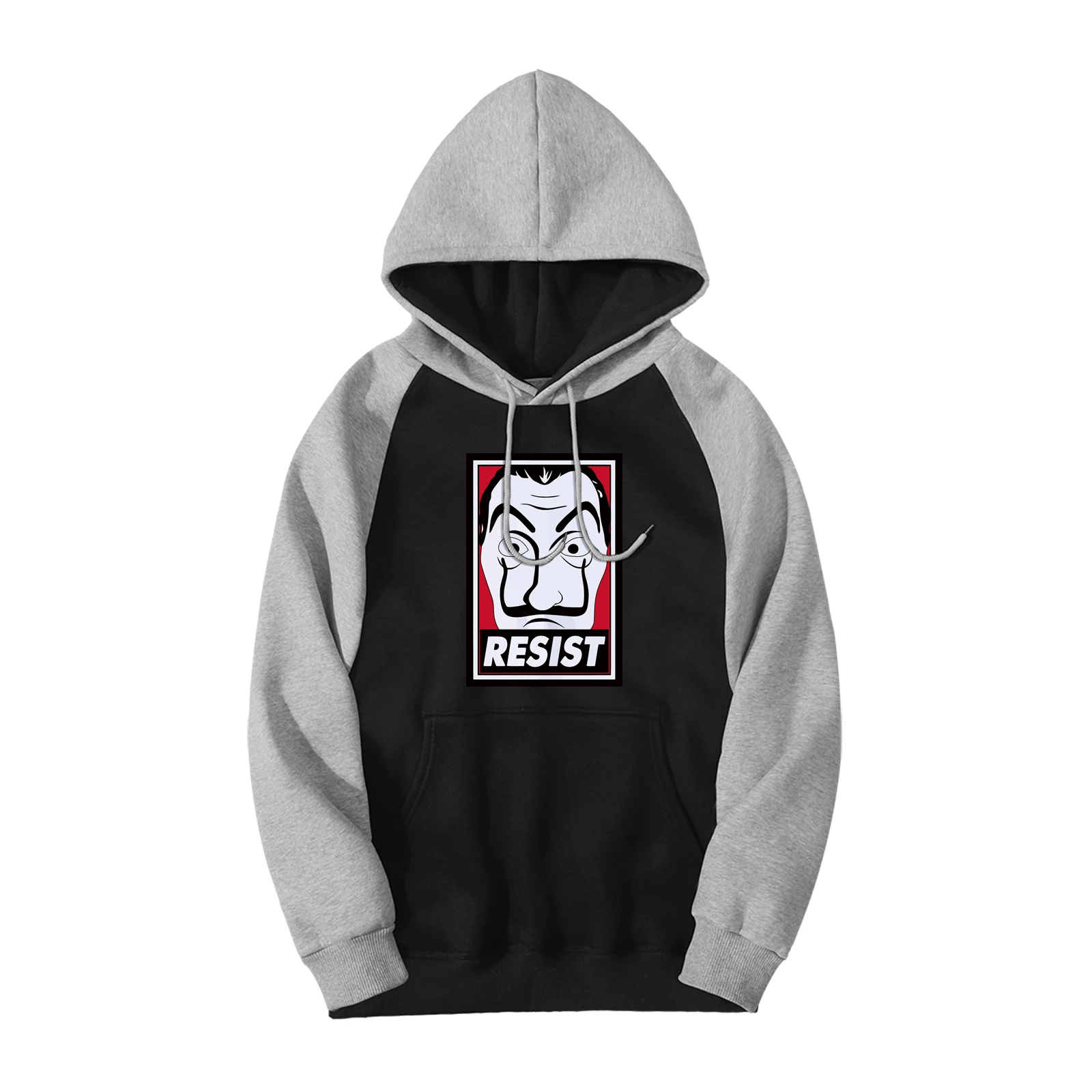 Толстовка с капюшоном флисовая толстовка и принтом Дом Paper Money Heist La Casa De Papel