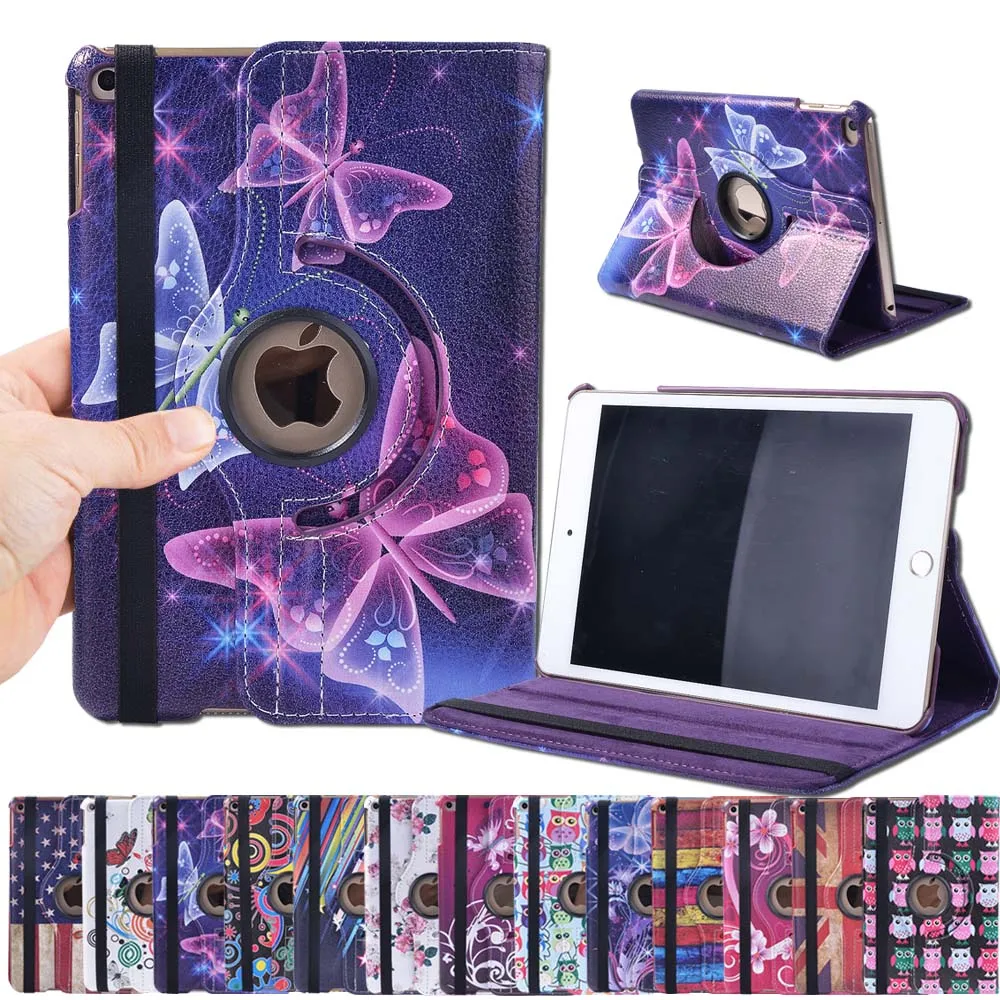 KK &amp LL для iPad mini 4 A1550 A1538-разноцветный умный чехол планшета вращающийся на 360 ° с