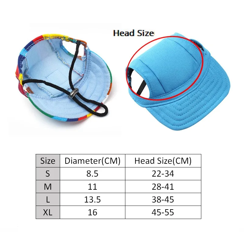 Летняя парусиновая шапка для собак уличная бейсбольная кепка кошек и