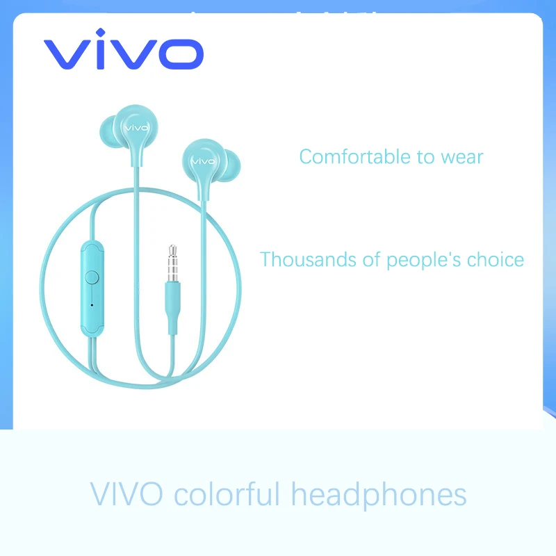 

Оригинальные цветные наушники vivo с пшеничным проводом, HD Настройка вызова, Универсальная гарнитура u3xz5xz6s6