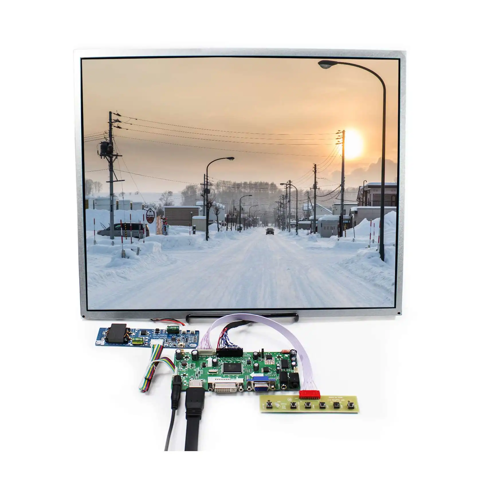 

19-дюймовый G190ETN01 1280x1024, читаемый солнечным светом TFT-ЖК-экран для промышленного ПК со стандартной платой контроллера ЖК-дисплея VGA DVI