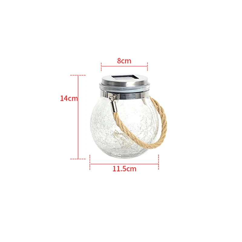 

LED Solar Fairy Light Powered Jar Lights Copper Wire Lamp for Outdoor Patio Party Wedding Garden Courtyard Decorative Led Lamps
