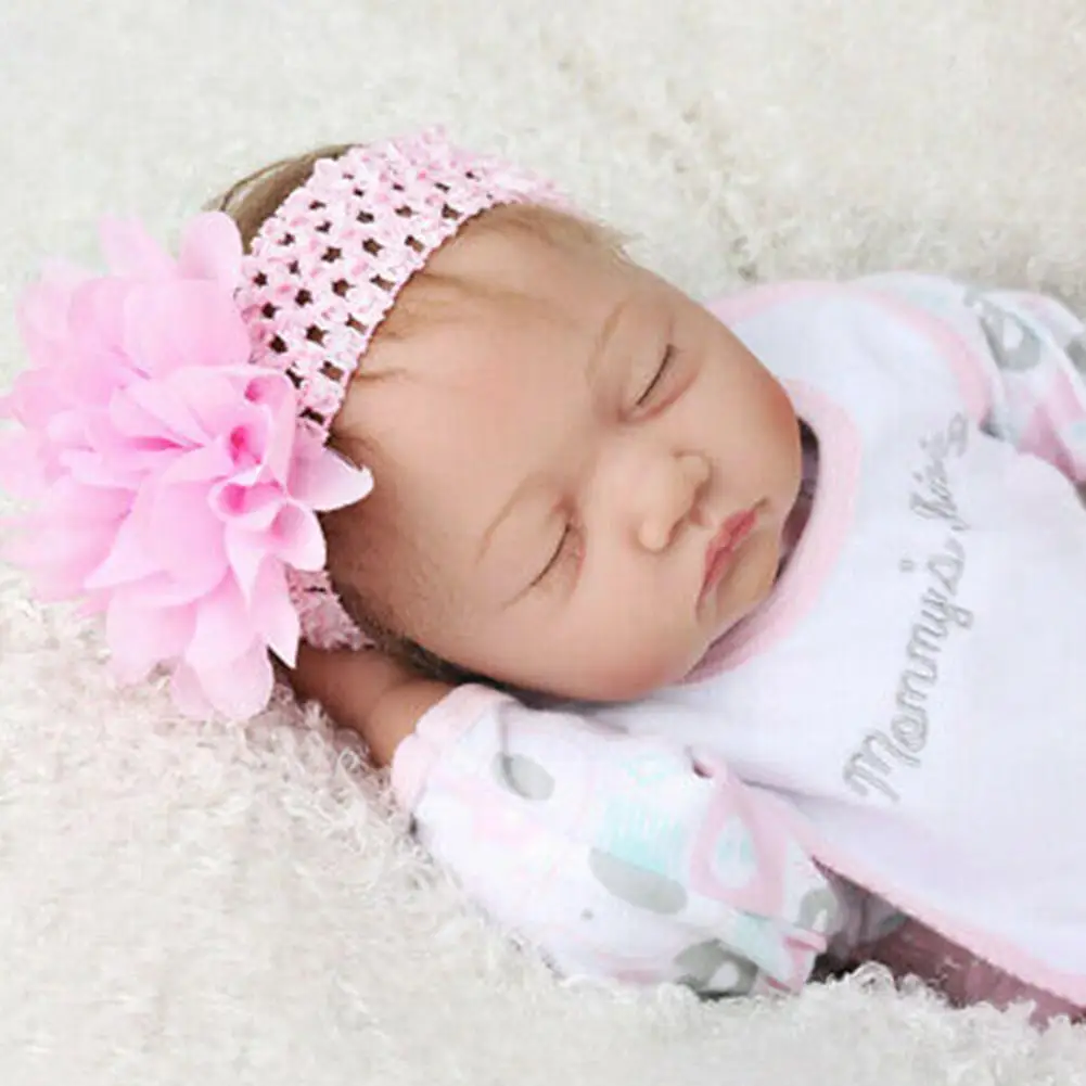 

22 Inch Reborn Lifelike Handmade Silicone Clothes + Girl Vinyl M0v2