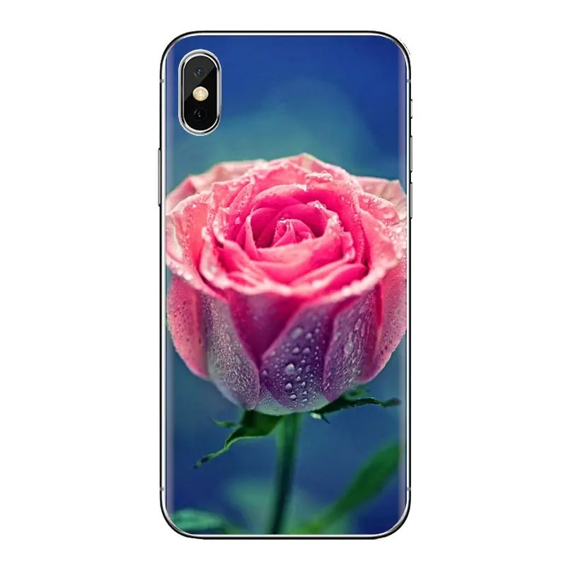 sweet red pink Roses flower Silicone Cover For Samsung Galaxy S2 S3 S4 S5 MINI S6 S7 edge S8 S9 Plus Note 2 3 4 5 8 Coque Fundas |