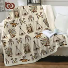 Постельное белье на выход из Индии шерпа Флисовое одеяло топоры винтажное одеяло экзотическое перо головной убор одеяло для кровати этническое одеяло на заказ