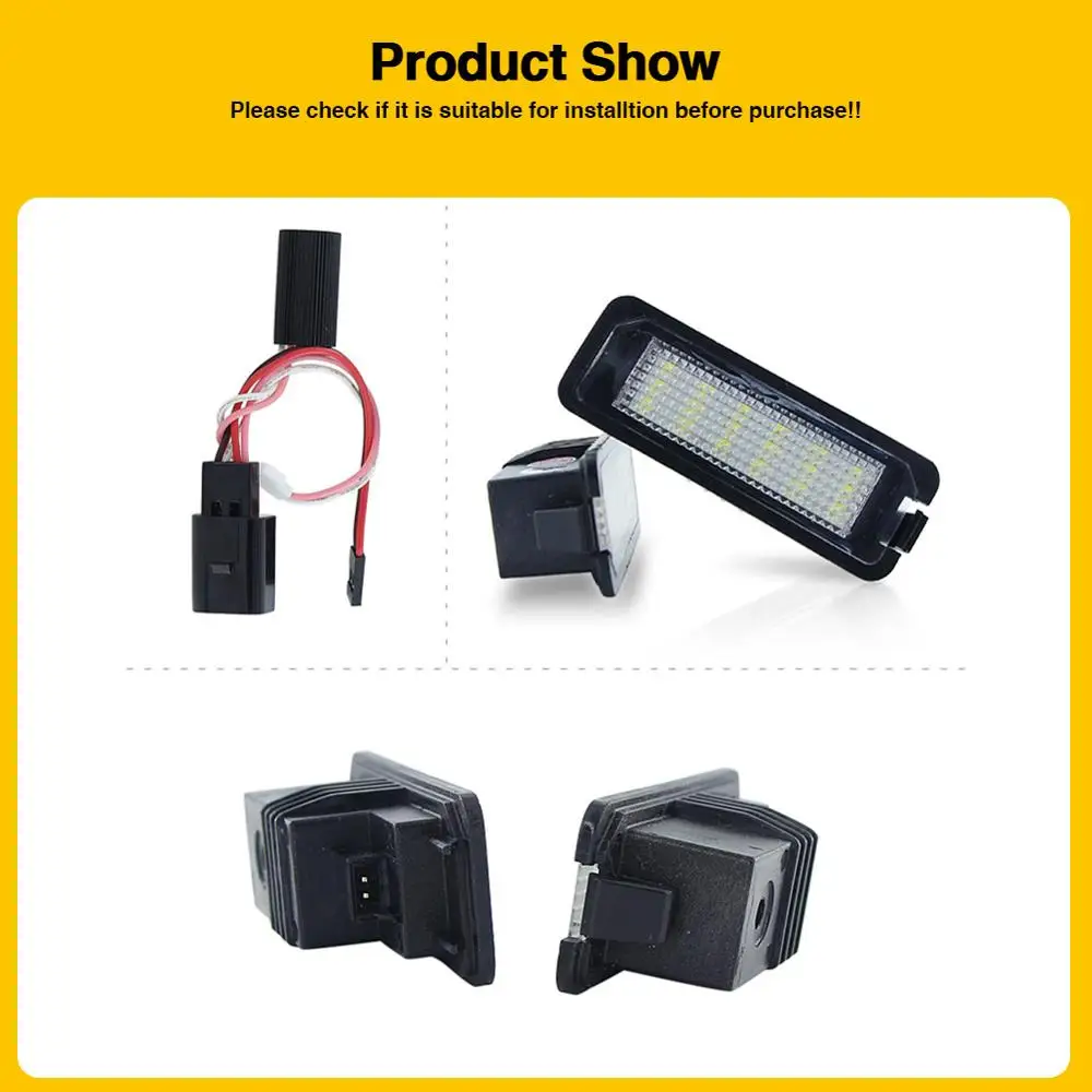 2x светодиодные номерной знак светильник комплект Canbus Error Free для MK5 GTI MK6 MK7 Golf 5 Glof 6 7