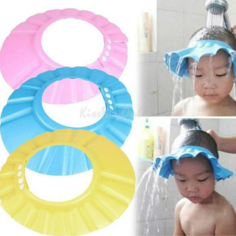 1 шт. детская шапка для мытья волос желтого/розового/синего цвета|Шапочки душа| |