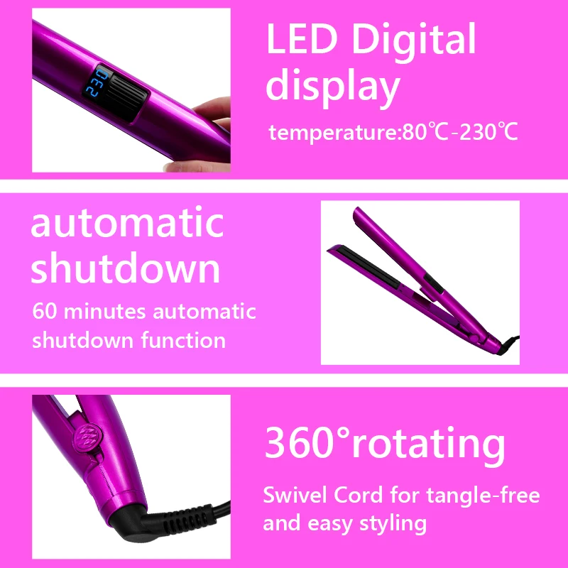 Профессиональный утюжок для выпрямления волос выпрямитель волнистых