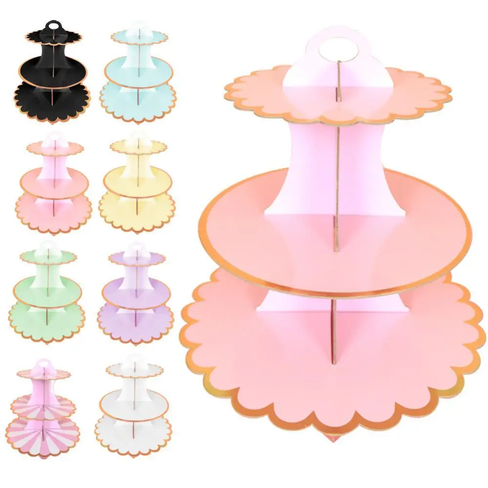 

3-Layer Cupcake Dessert Paper Stand Display Rack Birthday Wedding Party Supplies