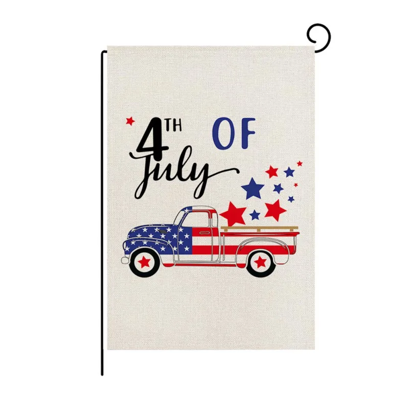 

Independence Day Yard Garden Flag Patriotic American Star Strip Hanging Garden Flag Memorial Decor Memorial Day