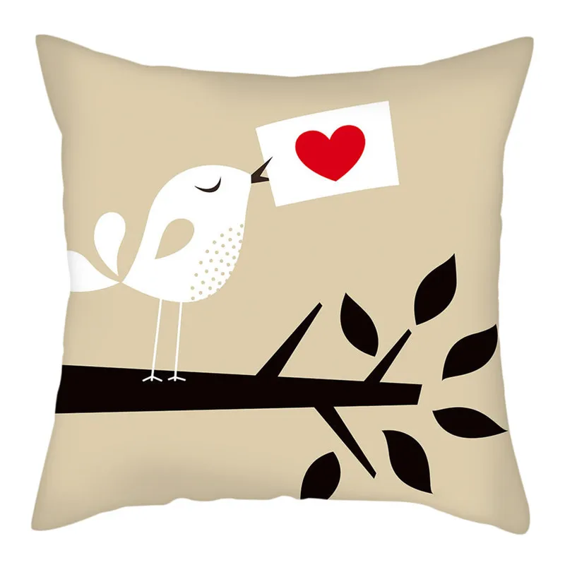 Fuwatacchi Love Series Printed Pillow Case Romantic Valentine's Day Gift Pillows Cover Home Sofa Chair Decorative Cushion Covers | Дом и