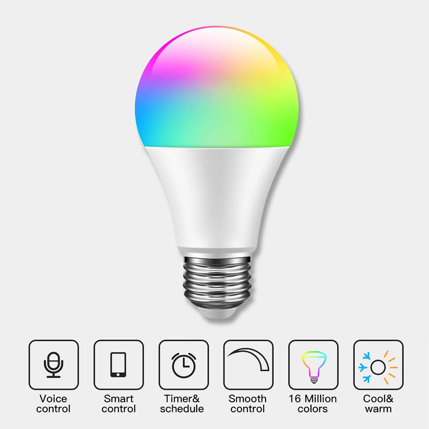 Смарт лампа светодиодная с поддержкой Wi Fi RGB + W|Модули для умного дома| |