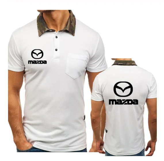 

NEW Men's polo short sleeve for Mazda Car Logo printing casual Summer Cotton Comfortable Light Casual Fashion Men clothes Polo s